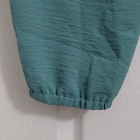 NYCC Teal Jogger Dress Pants PXL Petite Elastic Waist Pull-On Work Casual - Picture 15 of 15